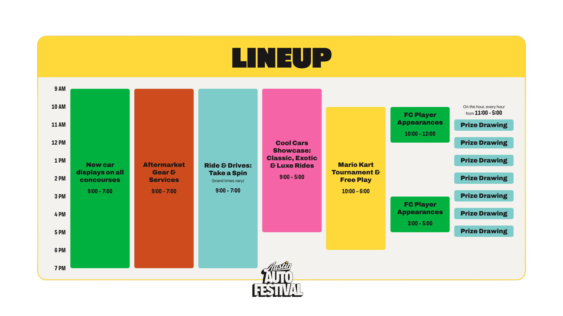 Schedule and lineup